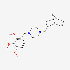 molecular formula C22H32N2O3 B5155742 1-(bicyclo[2.2.1]hept-5-en-2-ylmethyl)-4-(2,3,4-trimethoxybenzyl)piperazine 
