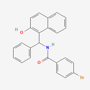 4-bromo-N-[(2-hydroxy-1-naphthyl)(phenyl)methyl]benzamide