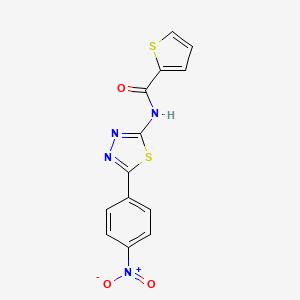 molecular formula C13H8N4O3S2 B5155753 N-[5-(4-nitrophenyl)-1,3,4-thiadiazol-2-yl]-2-thiophenecarboxamide 