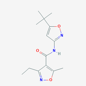 molecular formula C14H19N3O3 B5155775 N-(5-tert-butyl-3-isoxazolyl)-3-ethyl-5-methyl-4-isoxazolecarboxamide 