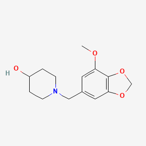 molecular formula C14H19NO4 B5155824 1-[(7-methoxy-1,3-benzodioxol-5-yl)methyl]-4-piperidinol 