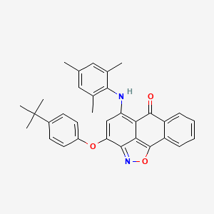 molecular formula C33H30N2O3 B5155835 3-(4-tert-butylphenoxy)-5-(mesitylamino)-6H-anthra[1,9-cd]isoxazol-6-one 