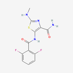 molecular formula C12H10F2N4O2S B5155842 5-[(2,6-difluorobenzoyl)amino]-2-(methylamino)-1,3-thiazole-4-carboxamide 