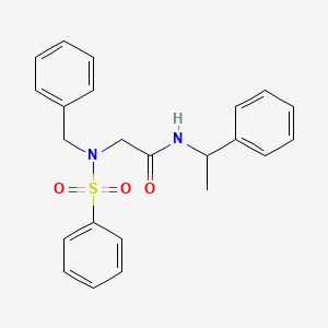 molecular formula C23H24N2O3S B5155854 N~2~-benzyl-N~1~-(1-phenylethyl)-N~2~-(phenylsulfonyl)glycinamide 