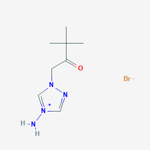 molecular formula C8H15BrN4O B5155861 4-amino-1-(3,3-dimethyl-2-oxobutyl)-1H-1,2,4-triazol-4-ium bromide 