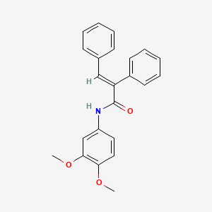 molecular formula C23H21NO3 B5155906 N-(3,4-dimethoxyphenyl)-2,3-diphenylacrylamide 