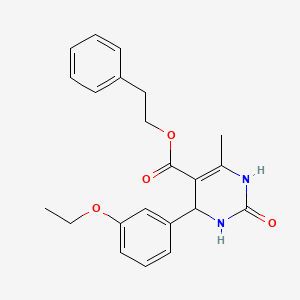 molecular formula C22H24N2O4 B5155912 2-phenylethyl 4-(3-ethoxyphenyl)-6-methyl-2-oxo-1,2,3,4-tetrahydro-5-pyrimidinecarboxylate 