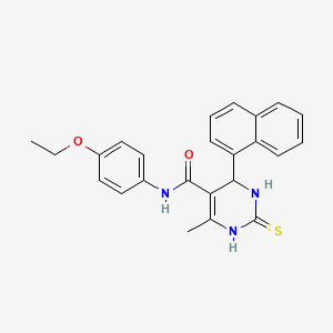 molecular formula C24H23N3O2S B5155917 N-(4-ethoxyphenyl)-6-methyl-4-(1-naphthyl)-2-thioxo-1,2,3,4-tetrahydro-5-pyrimidinecarboxamide 