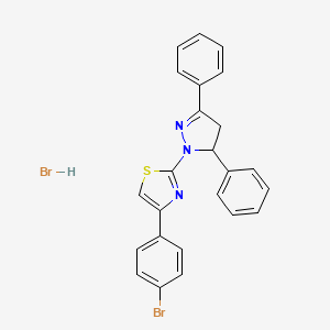 molecular formula C24H19Br2N3S B5155926 4-(4-bromophenyl)-2-(3,5-diphenyl-4,5-dihydro-1H-pyrazol-1-yl)-1,3-thiazole hydrobromide 