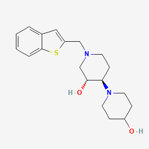 molecular formula C19H26N2O2S B5155930 (3'R*,4'R*)-1'-(1-benzothien-2-ylmethyl)-1,4'-bipiperidine-3',4-diol 