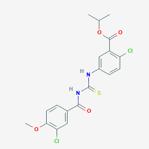 isopropyl 2-chloro-5-({[(3-chloro-4-methoxybenzoyl)amino]carbonothioyl}amino)benzoate