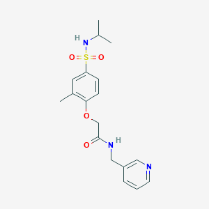molecular formula C18H23N3O4S B5155959 2-{4-[(isopropylamino)sulfonyl]-2-methylphenoxy}-N-(3-pyridinylmethyl)acetamide 