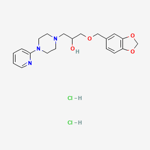 1-(1,3-benzodioxol-5-ylmethoxy)-3-[4-(2-pyridinyl)-1-piperazinyl]-2-propanol dihydrochloride