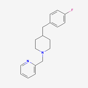 molecular formula C18H21FN2 B5156014 2-{[4-(4-fluorobenzyl)-1-piperidinyl]methyl}pyridine trifluoroacetate 