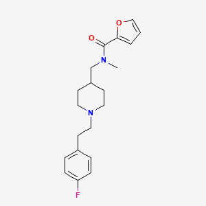molecular formula C20H25FN2O2 B5156033 N-({1-[2-(4-fluorophenyl)ethyl]-4-piperidinyl}methyl)-N-methyl-2-furamide 