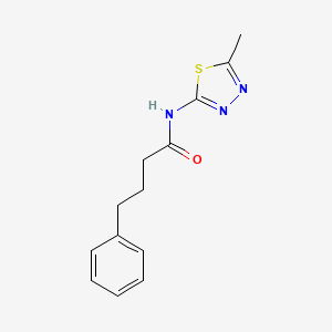 molecular formula C13H15N3OS B5156051 N-(5-methyl-1,3,4-thiadiazol-2-yl)-4-phenylbutanamide 