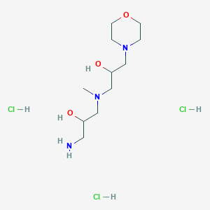 molecular formula C11H28Cl3N3O3 B5156063 1-amino-3-[[2-hydroxy-3-(4-morpholinyl)propyl](methyl)amino]-2-propanol trihydrochloride 