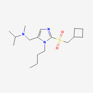 molecular formula C17H31N3O2S B5156106 ({1-butyl-2-[(cyclobutylmethyl)sulfonyl]-1H-imidazol-5-yl}methyl)isopropyl(methyl)amine 