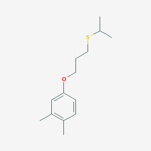 molecular formula C14H22OS B5156114 3,4-dimethylphenyl 3-(isopropylthio)propyl ether 