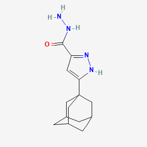 molecular formula C14H20N4O B5156125 3-(1-adamantyl)-1H-pyrazole-5-carbohydrazide 
