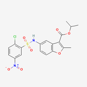 isopropyl 5-{[(2-chloro-5-nitrophenyl)sulfonyl]amino}-2-methyl-1-benzofuran-3-carboxylate