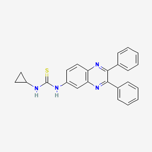 molecular formula C24H20N4S B5156144 N-cyclopropyl-N'-(2,3-diphenyl-6-quinoxalinyl)thiourea 