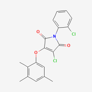 molecular formula C19H15Cl2NO3 B5156174 3-chloro-1-(2-chlorophenyl)-4-(2,3,5-trimethylphenoxy)-1H-pyrrole-2,5-dione 