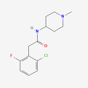 molecular formula C14H18ClFN2O B5156177 2-(2-chloro-6-fluorophenyl)-N-(1-methyl-4-piperidinyl)acetamide 