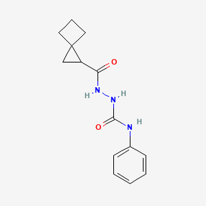 molecular formula C14H17N3O2 B5156198 N-phenyl-2-(spiro[2.3]hex-1-ylcarbonyl)hydrazinecarboxamide 