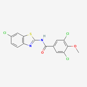 molecular formula C15H9Cl3N2O2S B5156242 3,5-dichloro-N-(6-chloro-1,3-benzothiazol-2-yl)-4-methoxybenzamide 