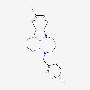 molecular formula C24H28N2 B5156260 11-methyl-4-(4-methylbenzyl)-1,2,3,3a,4,5,6,7-octahydro[1,4]diazepino[3,2,1-jk]carbazole 