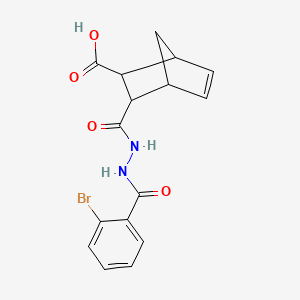 molecular formula C16H15BrN2O4 B5156269 3-{[2-(2-bromobenzoyl)hydrazino]carbonyl}bicyclo[2.2.1]hept-5-ene-2-carboxylic acid 