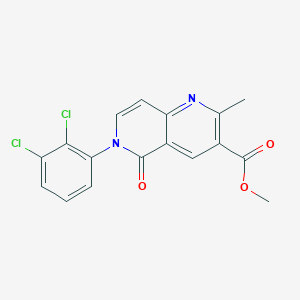 molecular formula C17H12Cl2N2O3 B5156279 methyl 6-(2,3-dichlorophenyl)-2-methyl-5-oxo-5,6-dihydro-1,6-naphthyridine-3-carboxylate 