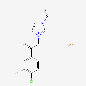 molecular formula C13H11BrCl2N2O B5156299 3-[2-(3,4-dichlorophenyl)-2-oxoethyl]-1-vinyl-1H-imidazol-3-ium bromide 