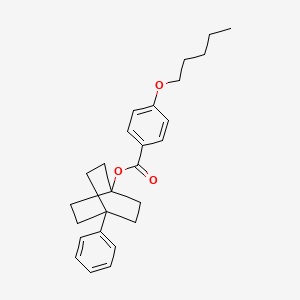 molecular formula C26H32O3 B5156305 4-phenylbicyclo[2.2.2]oct-1-yl 4-(pentyloxy)benzoate 