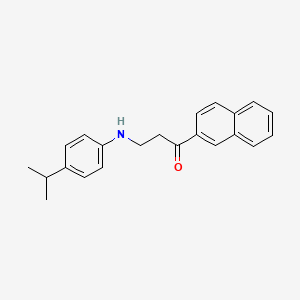 molecular formula C22H23NO B5156327 3-[(4-isopropylphenyl)amino]-1-(2-naphthyl)-1-propanone 