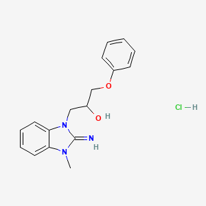 molecular formula C17H20ClN3O2 B5156337 1-(2-imino-3-methyl-2,3-dihydro-1H-benzimidazol-1-yl)-3-phenoxy-2-propanol hydrochloride 