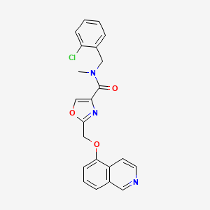 N-(2-chlorobenzyl)-2-[(5-isoquinolinyloxy)methyl]-N-methyl-1,3-oxazole-4-carboxamide