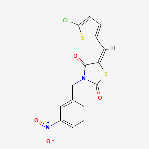 molecular formula C15H9ClN2O4S2 B5156388 5-[(5-chloro-2-thienyl)methylene]-3-(3-nitrobenzyl)-1,3-thiazolidine-2,4-dione 