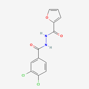 molecular formula C12H8Cl2N2O3 B5156389 N'-(3,4-dichlorobenzoyl)-2-furohydrazide 