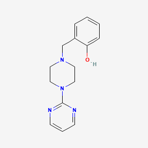 molecular formula C15H18N4O B5156390 2-{[4-(2-pyrimidinyl)-1-piperazinyl]methyl}phenol 
