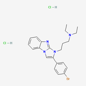 molecular formula C22H27BrCl2N4 B5156401 {3-[2-(4-bromophenyl)-1H-imidazo[1,2-a]benzimidazol-1-yl]propyl}diethylamine dihydrochloride 