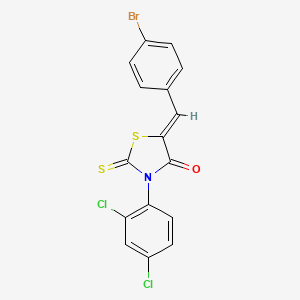 molecular formula C16H8BrCl2NOS2 B5156425 5-(4-bromobenzylidene)-3-(2,4-dichlorophenyl)-2-thioxo-1,3-thiazolidin-4-one 