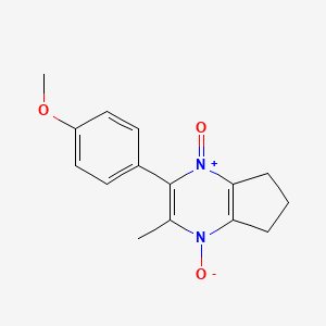molecular formula C15H16N2O3 B5156437 2-(4-methoxyphenyl)-3-methyl-6,7-dihydro-5H-cyclopenta[b]pyrazine 1,4-dioxide 