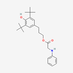 3-(3,5-di-tert-butyl-4-hydroxyphenyl)propyl N-phenylglycinate