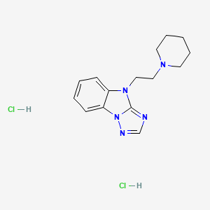 molecular formula C15H21Cl2N5 B5156445 4-[2-(1-piperidinyl)ethyl]-4H-[1,2,4]triazolo[1,5-a]benzimidazole dihydrochloride 