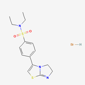 molecular formula C15H20BrN3O2S2 B5156447 4-(5,6-dihydroimidazo[2,1-b][1,3]thiazol-3-yl)-N,N-diethylbenzenesulfonamide hydrobromide 