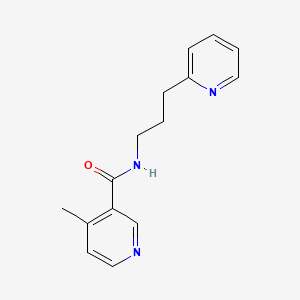 molecular formula C15H17N3O B5156455 4-methyl-N-[3-(2-pyridinyl)propyl]nicotinamide bis(trifluoroacetate) 