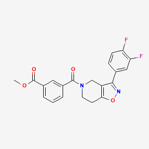 molecular formula C21H16F2N2O4 B5156457 methyl 3-{[3-(3,4-difluorophenyl)-6,7-dihydroisoxazolo[4,5-c]pyridin-5(4H)-yl]carbonyl}benzoate 