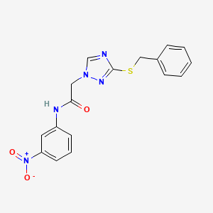 molecular formula C17H15N5O3S B5156463 2-[3-(benzylthio)-1H-1,2,4-triazol-1-yl]-N-(3-nitrophenyl)acetamide 